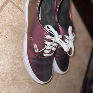 Size 9.5 Pink Iridescent Vans